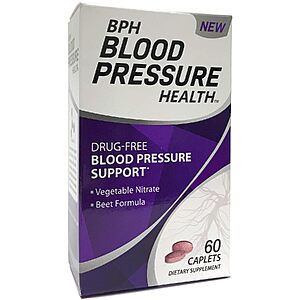 BPH Blood Pressure Health Beetroot Cardiovascular Support Caplets (60-Count) $7.47 w/ S&S + Free Shipping w/ Prime or on $35+
