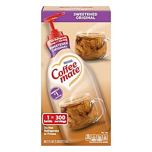 [SnS, AC] $13.67 | 50.7-Oz Coffee Mate Coffee Creamer, Sweetened Original at Amazon