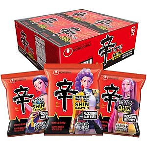 Nongshim Shin Ramyun Noodles, Spicy Korean Signature Instant Ramyun, Rich Beef Flavored Broth, Microwaveable 4.23 oz (Pack of 16)~$10.61 With S&S @ Amazon