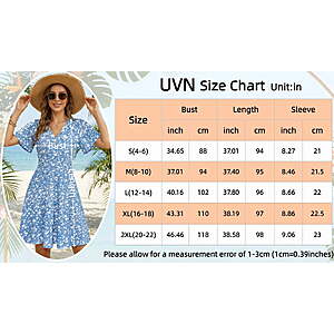 $12.98-$14.99 FS WMT+ or at $35 by UVN - Summer Dresses for Women size S-2XL Short Sleeve V Neck A-Line Midi Dress (various colors)