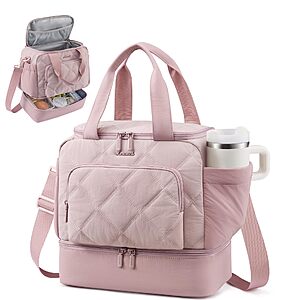 15L LOVEVOOK Double Deck Insulated Lunch Bags w/ Wide Opening (Pink) $9.99 + Free Shipping w/ Prime or on $35+