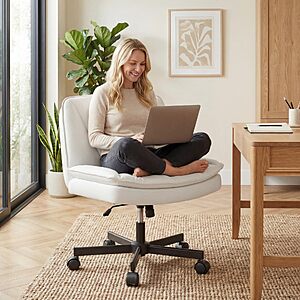 Amazon: DurayLoly Criss Cross Chair w/ Wheels, 300-Lb Capacity $47.99 w/ Code