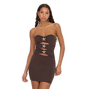 Forever 21 Women's Strapless Bandage Style Mini Dress, Brown, Sizes XXS-L - $4.75