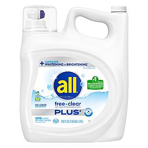 $14.99 B&M COSTCO All Free & Clear Plus+ Liquid Laundry Detergent, 160 Loads, 200 fl oz