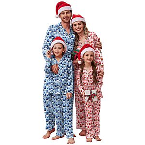 Ekouaer Pajamas for Women Satin Long Sleeve Pjs Button Down Lounge Set $11.99