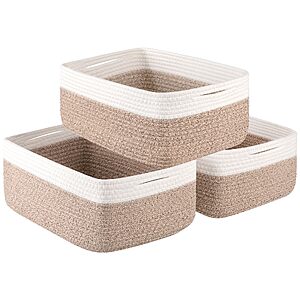 Woven Storage Baskets for Organizing 3 Pack - w/ Coupon lowest $16.99