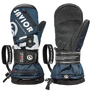SAVIOR HEAT Heated Mittens for Snowboarding,Heated Ski Gloves for Men Women $100.79