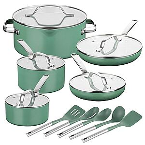 15-Piece Gotham Steel Modern Collection Ceramic Nonstick Cookware Set (Green) + $20 Kohl's Cash $95.99 + Free Shipping
