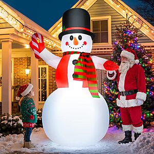 TISEJOY 8-Foot Inflatable Christmas Snowman $17.99 + Free Shipping