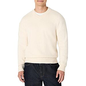 $5.91 Amazon Essentials Men's Regular-Fit Cotton Blend V-Neck Sweater (2XL only in Oatmeal Heather)