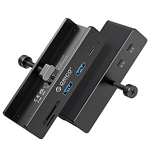 ORICO 5-Port Aluminum Clamp USB3.2 Hub, 10Gbps USB Splitter - $18.47 AC