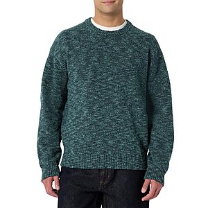 $5.38 Amazon Essentials Men's Relaxed-Fit Two-Tone Heavyweight Crewneck Sweater, Wool Blend (size S only)