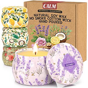 WarmEmbrace 4 Pack Soy Scented Candle Set $8.84