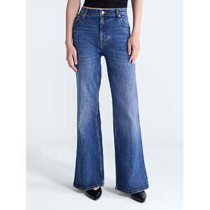Scoop Women’s and Women’s Plus High Rise Creased Flare Jeans, 30'' Inseam, Sizes 0-28W from $13.64
