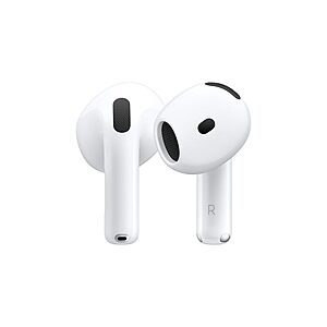 Apple AirPods 4 Wireless Earbuds with Active Noise Cancellation Bluetooth Headphones, Transparency Mode, Personalized Spatial Audio, USB-C Charging Case, Wireless Charging $99