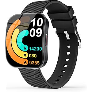 MFVLP 1.85" AMOLED Fitness Watch w/ Bluetooth Calling, 120+ Sports Modes & IP68 Waterproofing (Black & Matte Black) $8.95 + Free Shipping w/ Prime or on $35+