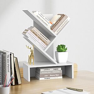 Amazon – 4-Tier White Bookshelf w/ Drawers $14.99 w/ Code
