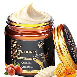 Amazon – 4-oz Unscented Whipped Beef Tallow & Honey Balm $7.44 w/ Code