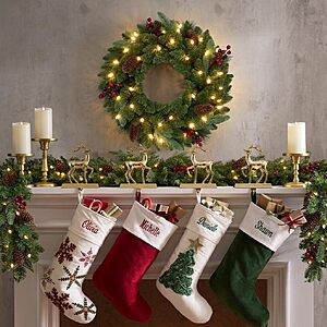 Amazon – 26-in Pre-Lit Christmas Wreath w/ 40 LEDs & Timer $31.79 w/ Code