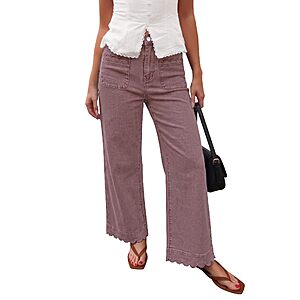 Amazon – GRAPENT Women’s Scalloped Straight-Leg Jeans $17.99-$22.19 w/ Code