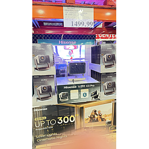 Hisense c3 pro projector with 120" screen