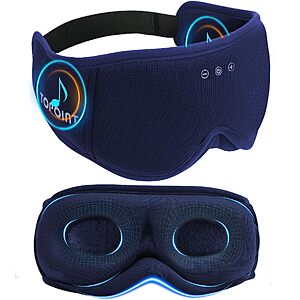 Amazon: TOPOINT Bluetooth 5.4 3D Blackout Sleep Mask Headphones $14.99 w/ Code