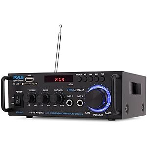 [AC] $29.74* | Pyle 200W Wireless Bluetooth Stereo Power Amplifier Dual Channel Audio Receiver at Amazon