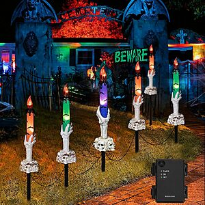 6-Pack Br Halloween LED Skeleton Hand Candle Yard Stake Lights $9.99 + Free Shipping w/ Prime or on $35+