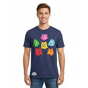 Nintendo Super Mario, Men's & Big Men's Graphic Tee, Lumas Around, Sizes S-3XL $7.04