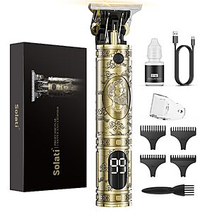 Solati Cordless Zero-Gap T-Blade Hair Trimmer & Beard Edger w/ LCD Display $10.99 + Free Shipping w/ Prime or on $35+