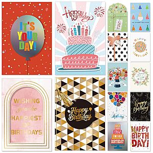 14-Pack Frelimiu 3D Handmade Birthday Cards w/ Envelopes $6.62 + Free Shipping w/ Prime or on $35+