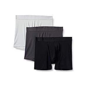 $3.98 to $7.71 3-Pack Amazon Essentials Men's Microfiber Boxer Shorts Underwear (Mid Leg Length)
