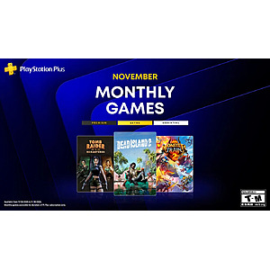 [PlayStation Plus Members] November Monthly Games: Dead Island 2, Tomb Raider IV-VI Remastered & Monster Train 2 (PS5/PS4)