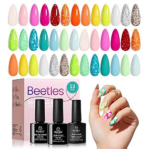 Beetles 20-Color Glitter Jelly Solid Gel Nail Polish Set $11.11 w/ S&S + Free Shipping w/ Prime or on $35+