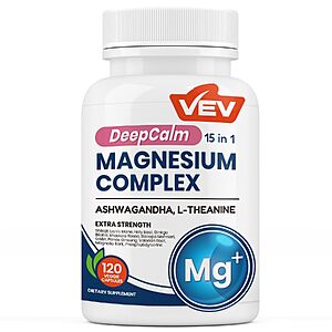 120-Count VEV DeepCalm 15-in-1 Magnesium Complex Capsules w/ Ashwagandha & L-Theanine $7.49 w/ S&S + Free Shipping w/ Prime or on $35+