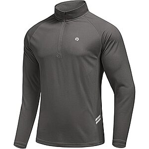 PINSPARK Men's 1/4 Quarter Zip UPF 50+ Athletic Long Sleeve Pullover (Various Colors) $9 + Free Shipping w/ Prime or on $35+