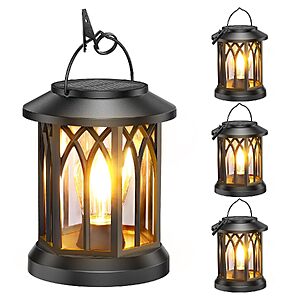 [Prime] 4-Pack Solar Hanging Lantern Outdoor Lights $22.19 + Free Shipping