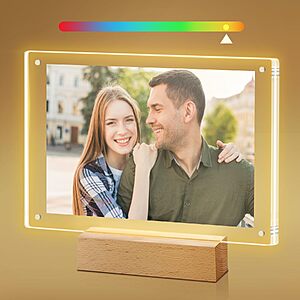 5x7 In Light up Acrylic Picture Frame,Color-Changing LED Love Photo Frames $12.99