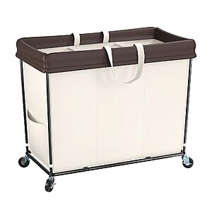 320L Laundry Hamper with Wheels, Large Rolling Laundry Basket with Wheels $37.61