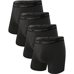 BAMBOO COOL Men's Ultra Breathable Underwear,No Riding Up Boxer Briefs with ComfortFlexible Waistband,Multipack $29.35