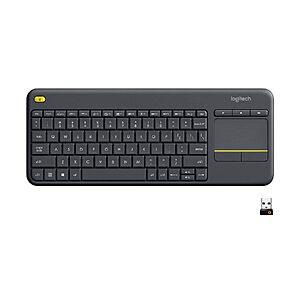 Logitech K400 Plus Wireless Touch TV Keyboard for PC-Connected TV - Black $27.03