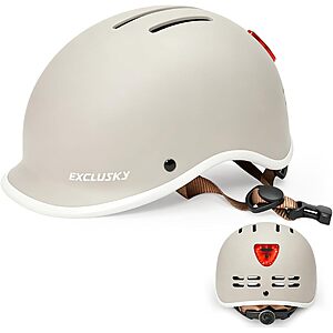 Exclusky Unisex Retro Visor Adjustable Bike Helmet $18.99