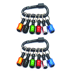 $4.48 + 11% Menard's rebate, 2 pack Performax 6 Piece 1/4" Hex Shank Bit Holders with Carabiner