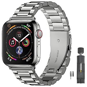 Pugo Top Stainless Steel Band for Apple Watch (various) from $9.50 + Free Shipping w/ Prime or on $35+
