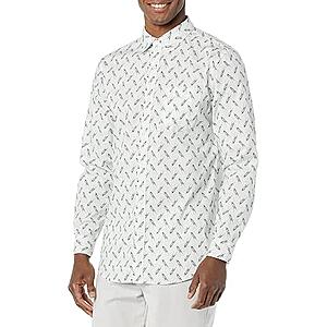 Amazon Essentials Men's Long-Sleeve Slim-Fit Stretch Poplin Shirt $2.57 to $5.63