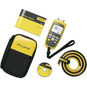 Fluke 922 Airflow Micromanometer with Bright Backlit Display, +/- 0.6 psi Pressure, 16000 fpm Velocity, 99999 cfm Volume $816.38