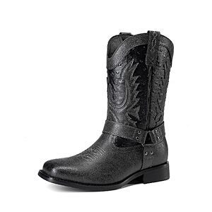 Bruno Marc Men's Square Toe Mid-Calf Western Cowboy Boots (4 colors) $31.99 + Free Shipping w/ Prime or on $35+