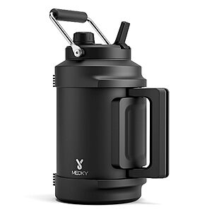 [Prime] 128-Oz Meoky Triple Wall Vacuum Insulated Stainless Steel Water Jug w/ 2-in-1 Straw & Spout Lid (Night) $19.99 + Free Shipping
