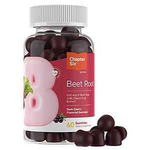 60-Count Zahler Chapter Six Beet Root 500mg Dark Cherry Gummies $2.92 ($0.05 Each) w/ S&S + Free Shipping w/ Prime or on $35+
