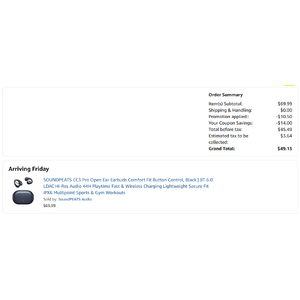 SOUNDPEATS CC3 Pro Open Ear Earbuds $45.49